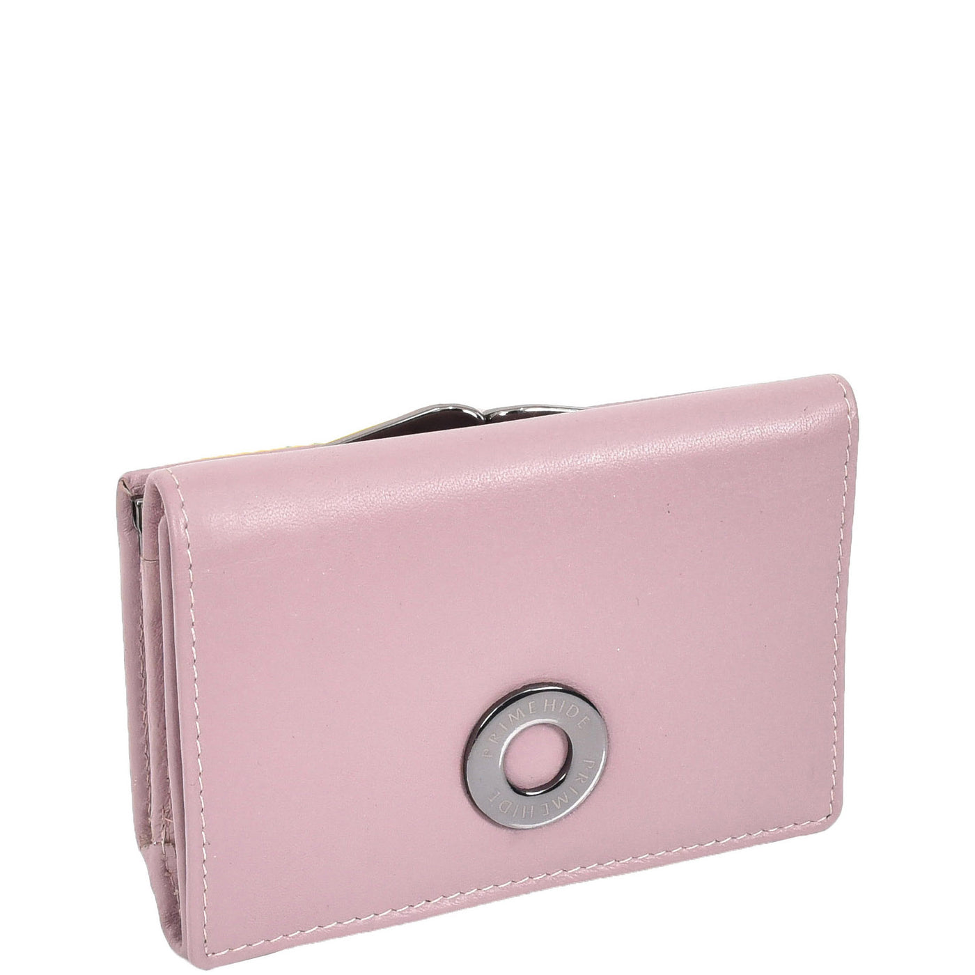 Women's Leather Trifold Metal Frame Purse Small Ravenna  (Min Order From 20Pcs)