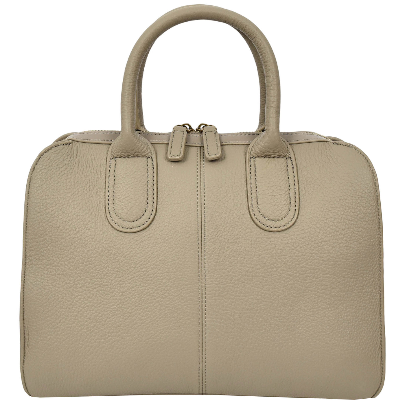 Women's Real Leather Handbag Classic Organiser Top-Handle Style Meadow Grey (Min Order From 10Pcs)