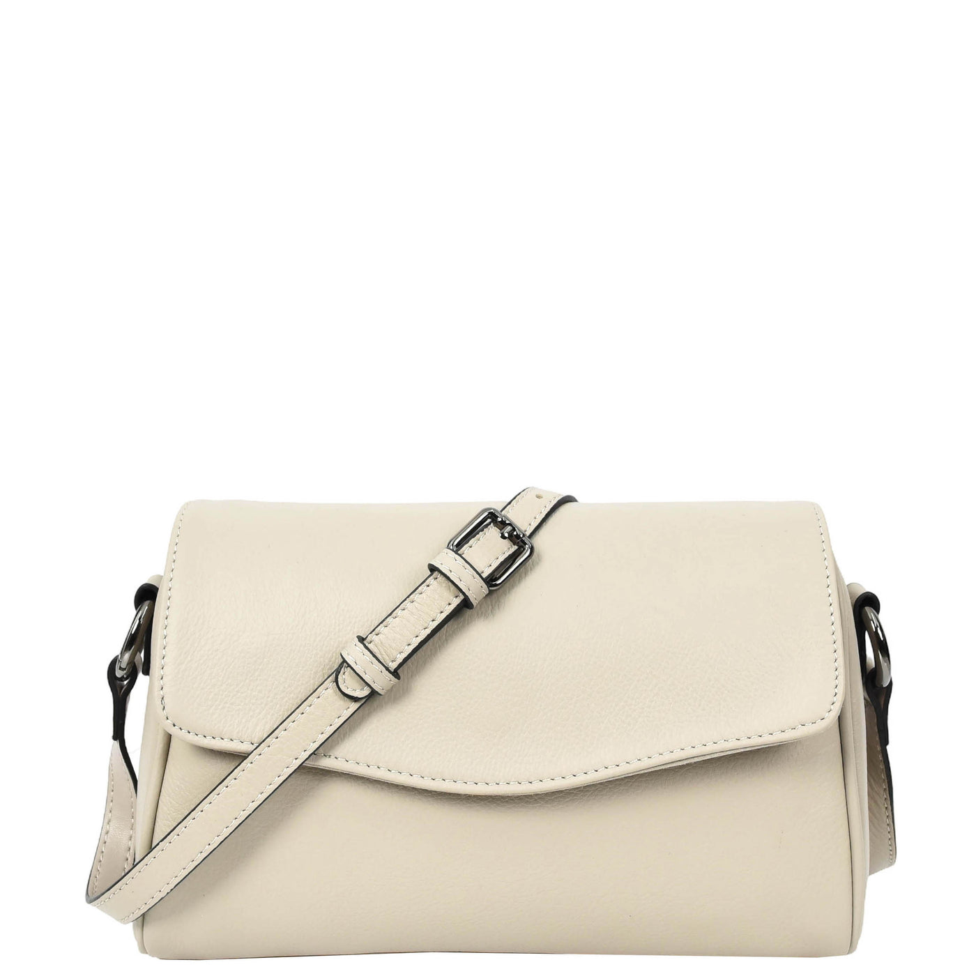 Womens Real Leather Cross Body Bag Small Organiser Classic Style Colette Beige (Min Order From 10Pcs)