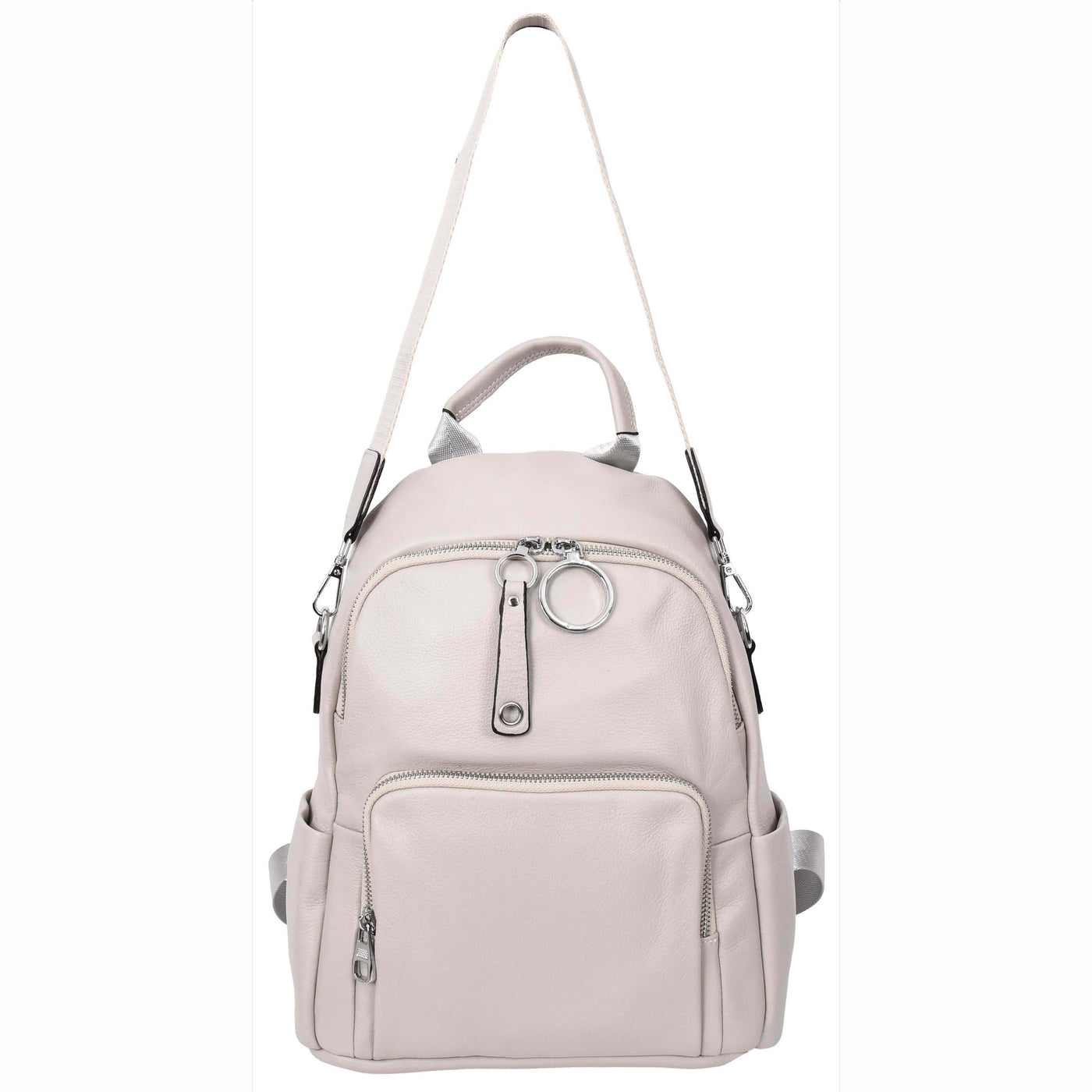 Women's Real Leather Casual Backpack Eliza Grey ( Min Order From 10/Pcs )