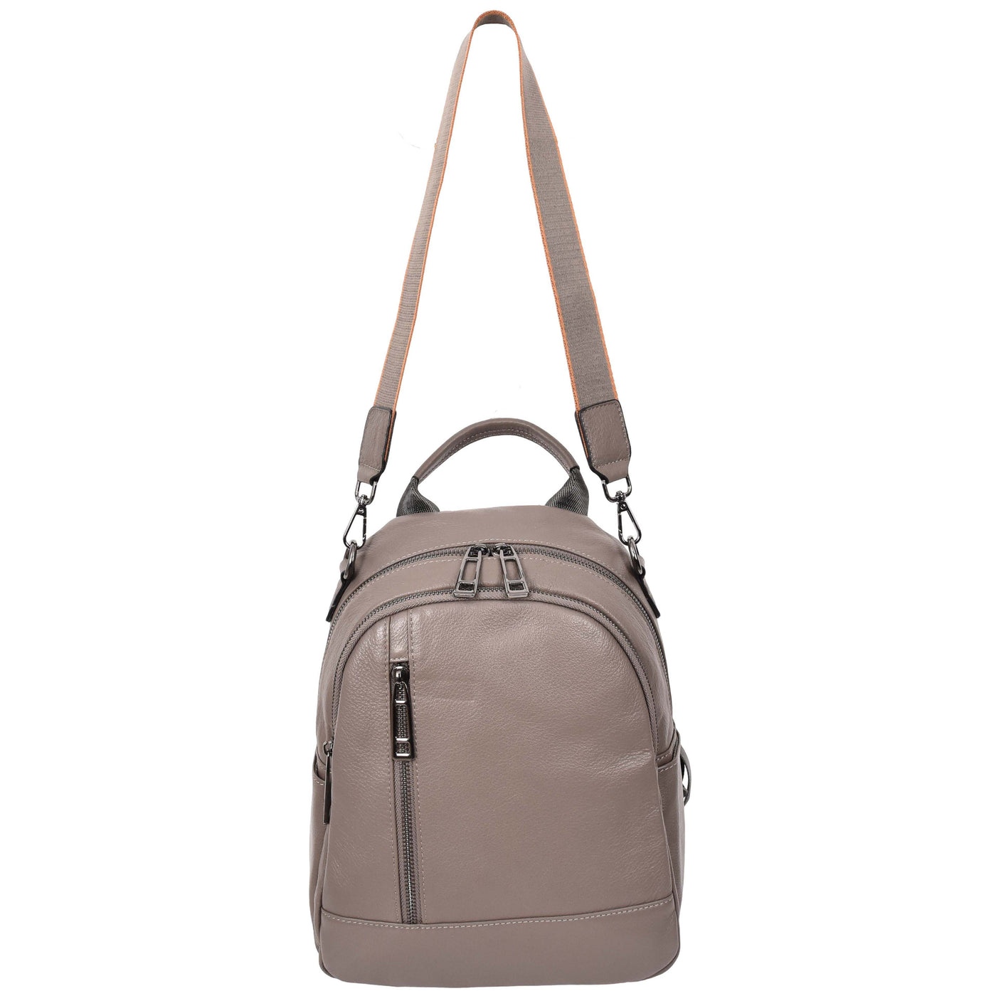 Women's Real Leather Casual Backpack Victoria Grey ( Min Order From 10/Pcs )