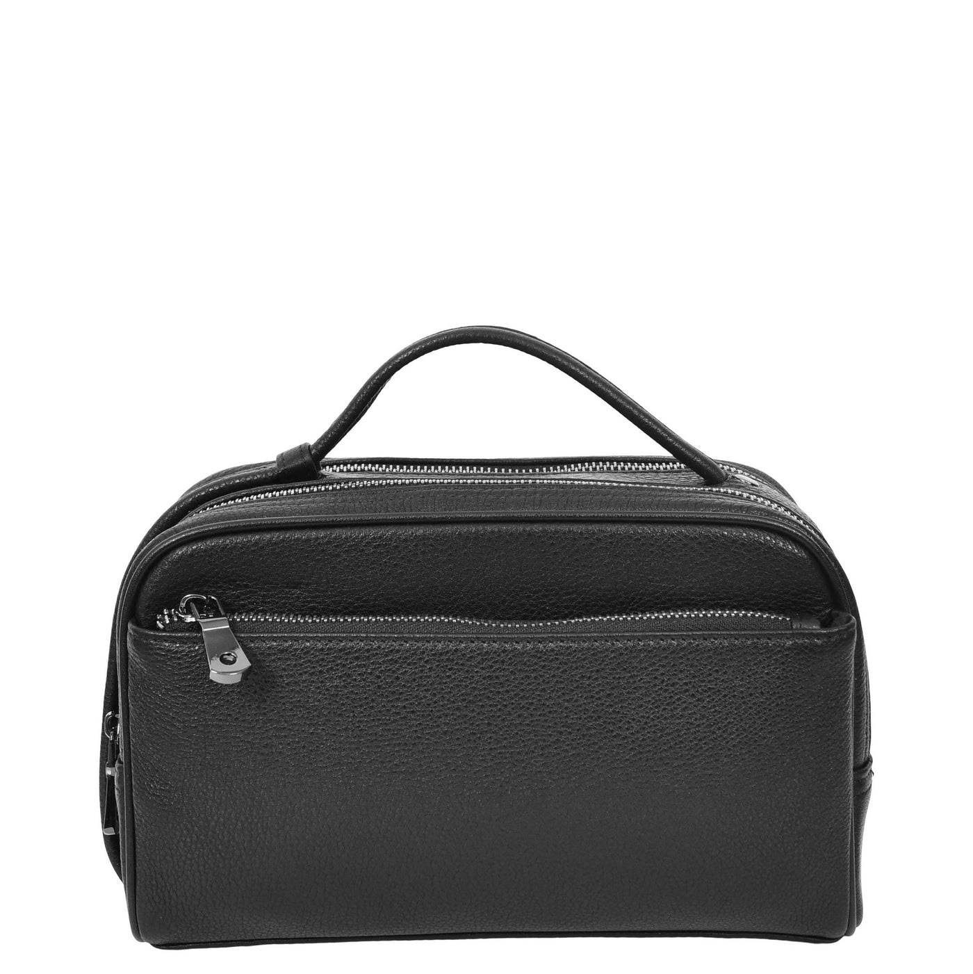 Real Leather Toiletry Wash Bag Alexander Black ( Min Order From 10/Pcs )
