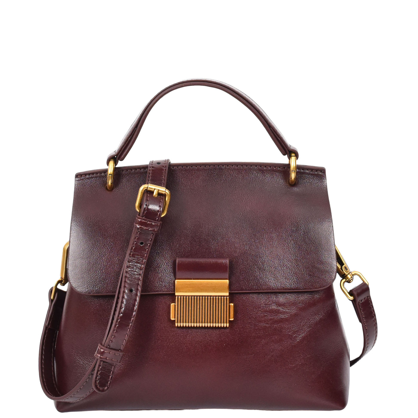 Womens Real Leather Small Handbag Gabriella Brown (Min Order From 10Pcs)