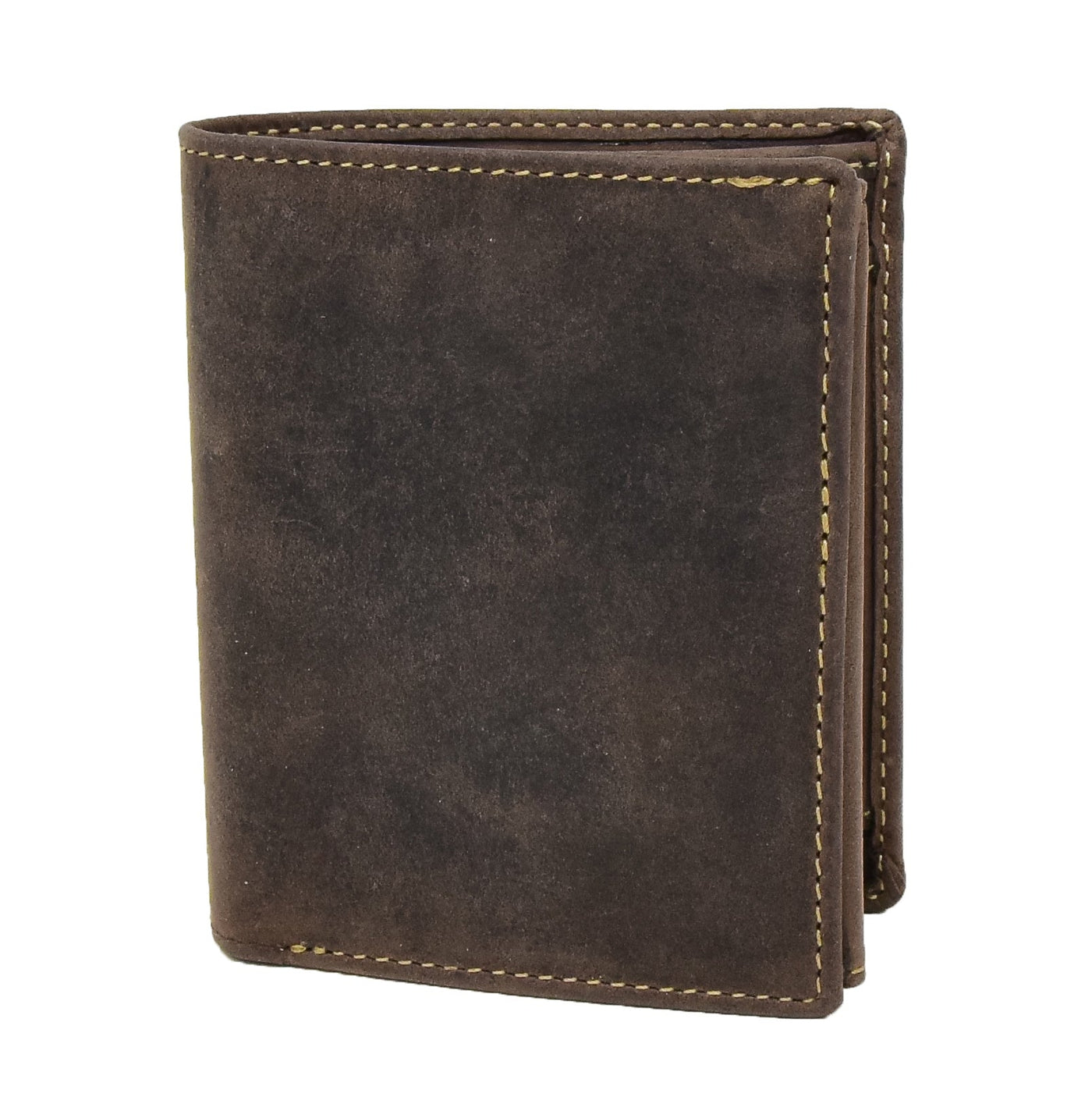 Mens Bifold Vintage Leather Wallet Vienna Oil Brown