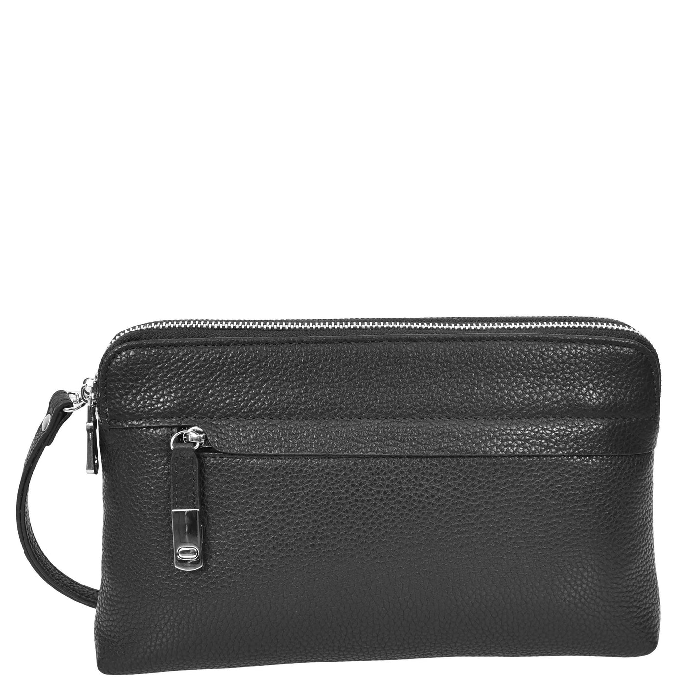 Real Leather Pouch Wrist Bag Stirling Black ( Min Order From 10/Pcs