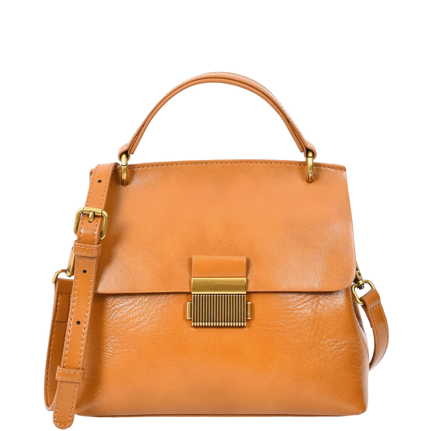 Womens Real Leather Small Handbag Gabriella Tan (Min Order From 10Pcs)