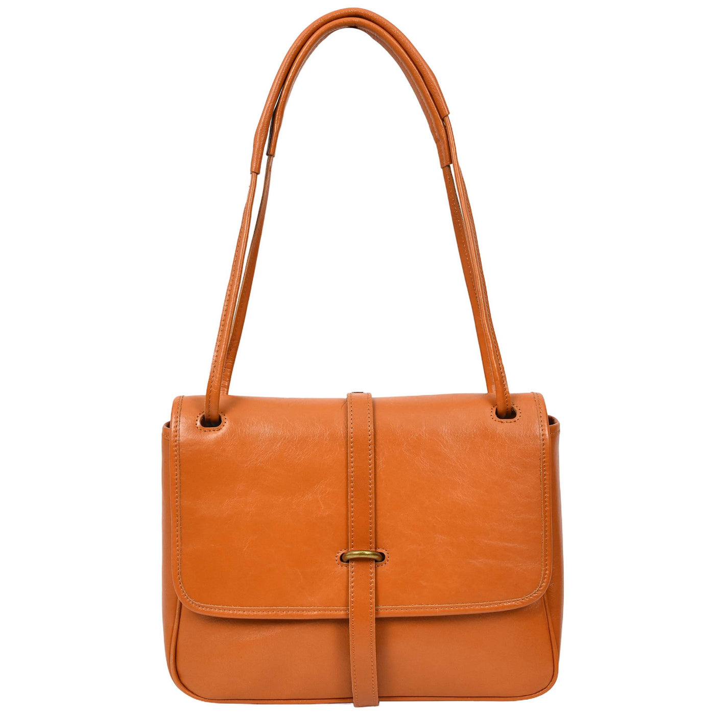 Women's Real Leather Shoulder Bag Classic Mid Size Handbag Simone Tan  (Min Order From 10Pcs)