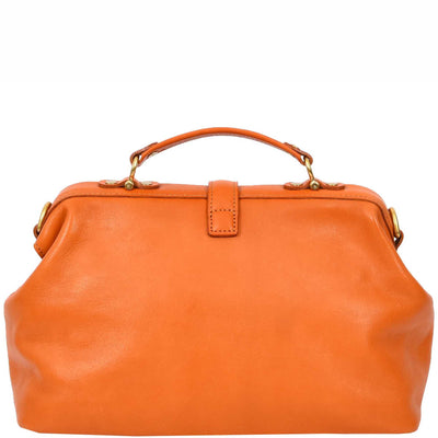 Women's Real Leather Bag Doctor Handbag HOL848 Tan (Min Order From 10/Pcs)