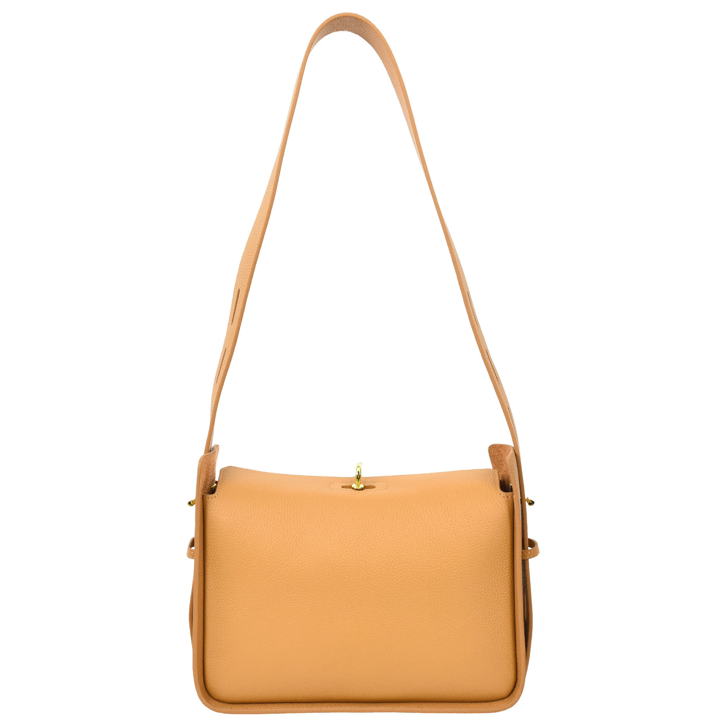 Women's Real Leather Classic Shoulder Bag Penelope Tan ( Min Order From 10/Pcs )