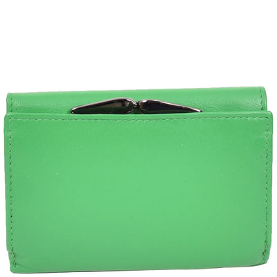 Women's Leather Trifold Metal Frame Purse Small Ravenna  (Min Order From 20Pcs)