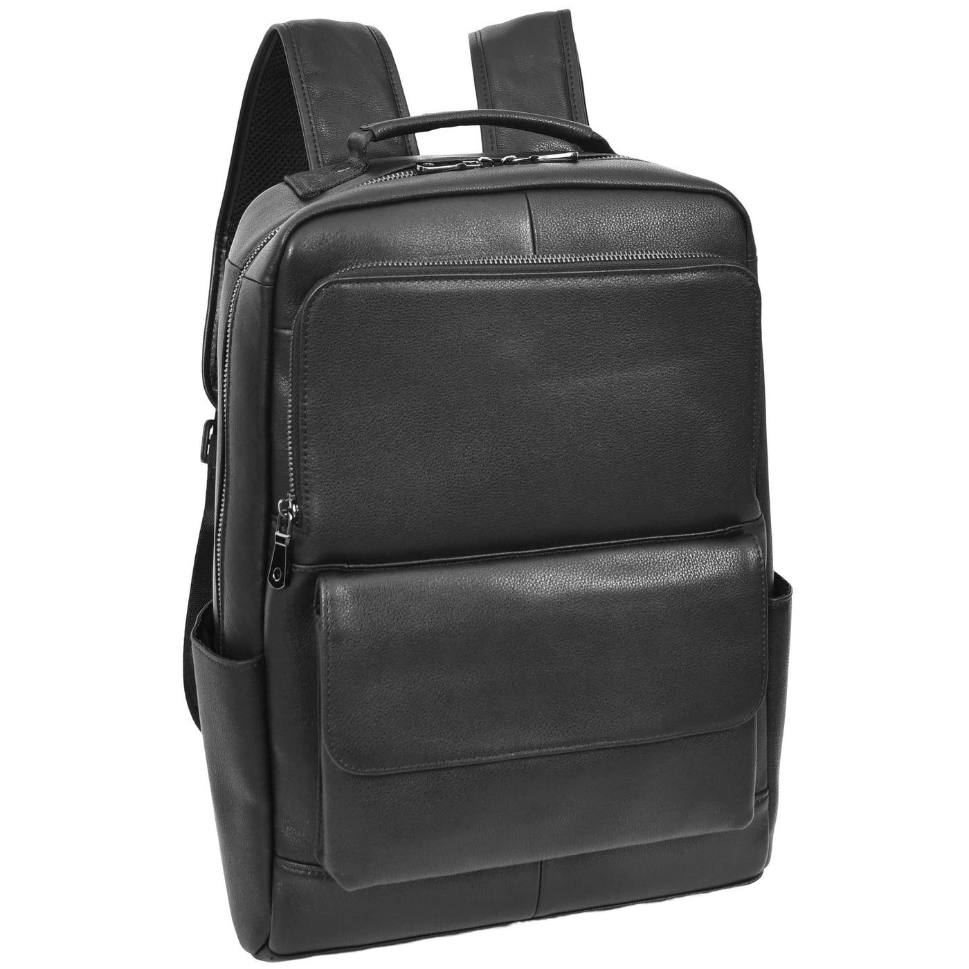 Leather Backpack Classic Laptop Rucksack Clifton Black ( Min Order From 10/Pcs )