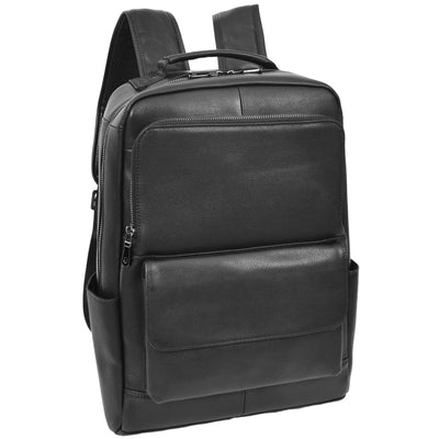 Leather Backpack Classic Laptop Rucksack Clifton Black ( Min Order From 10/Pcs )