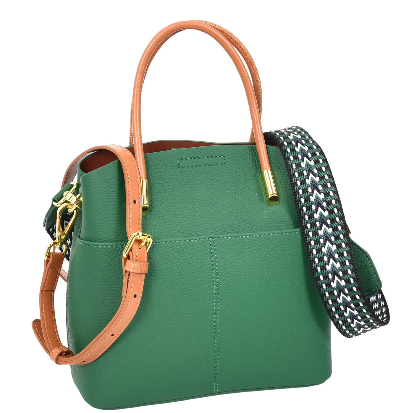Women's Leather Top Handle Bag Ella Green (Min Order From 10Pcs)