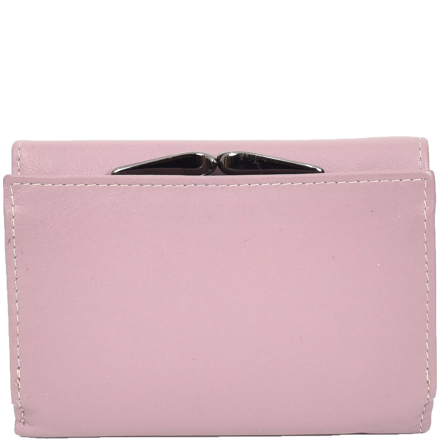 Women's Leather Trifold Metal Frame Purse Small Ravenna  (Min Order From 20Pcs)