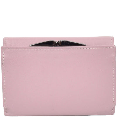 Women's Leather Trifold Metal Frame Purse Small Ravenna  (Min Order From 20Pcs)