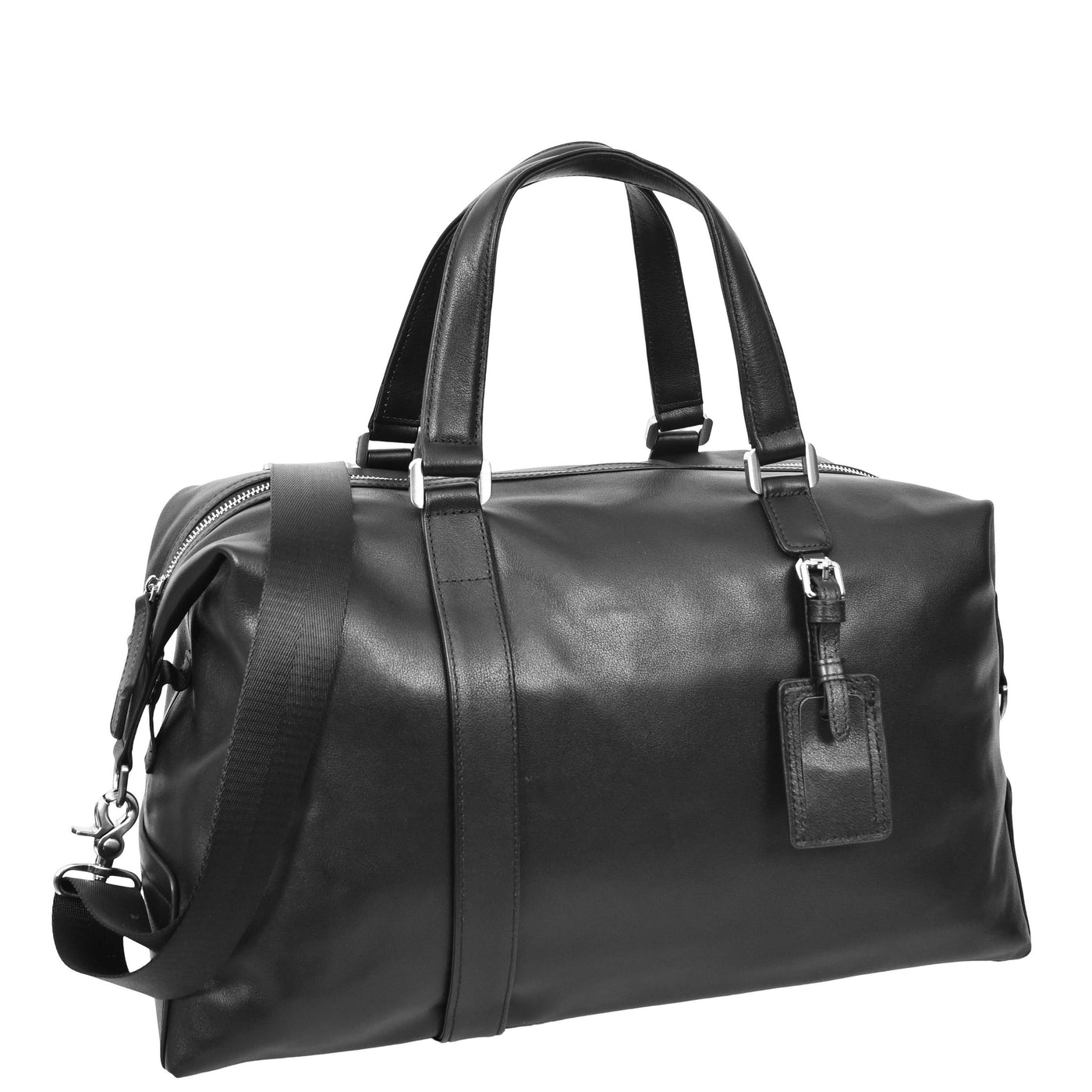 Real Leather Holdall Large Size Travel Weekend Organiser Bag Tunis Black (Min Order From 10Pcs)