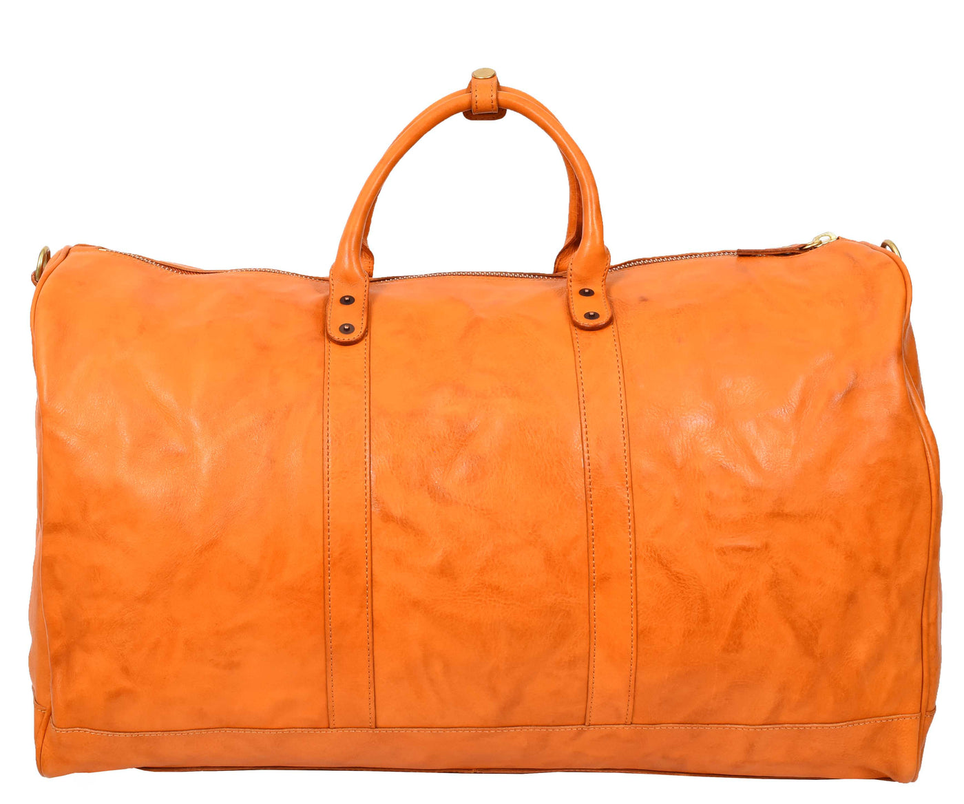 Travel Duffle Bag Genuine Vegetable Leather Large Holdall HOL712 Tan (Min Order From 10Pcs)