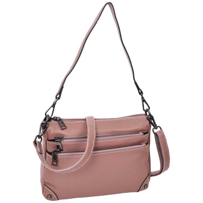 Women's Leather 2-in-1 Cross Body Shoulder Bag Olivia Rose ( Min Order From 10/Pcs )
