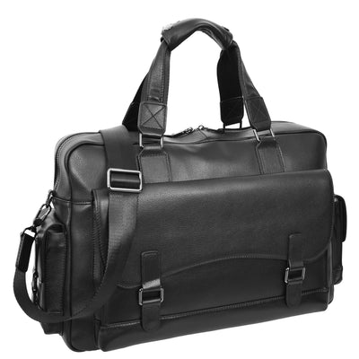 Leather Holdall Mid Size Weekend Bag Kensington Black (Min Order From 10Pcs)