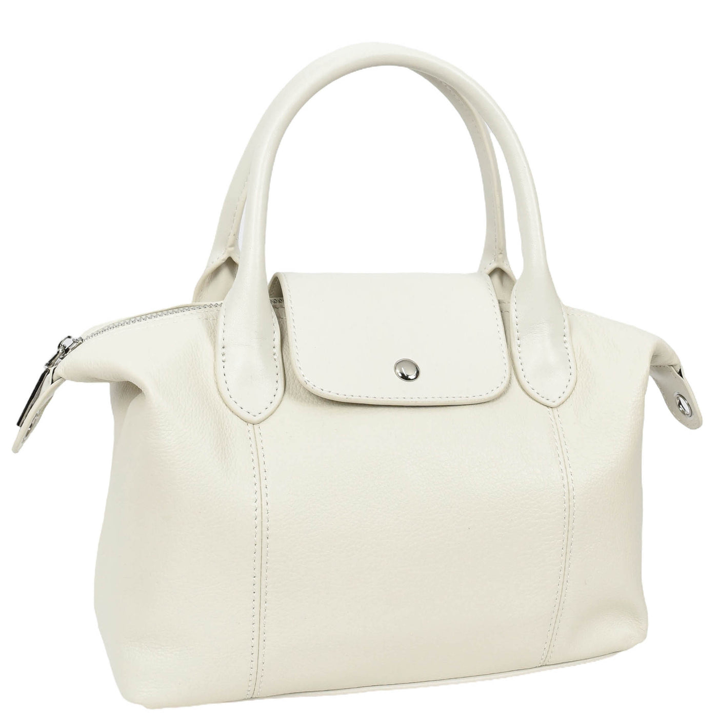 Women's Real Leather Handbag Small Top-Handle Tote Style Quinn White (Min Order From 10Pcs)