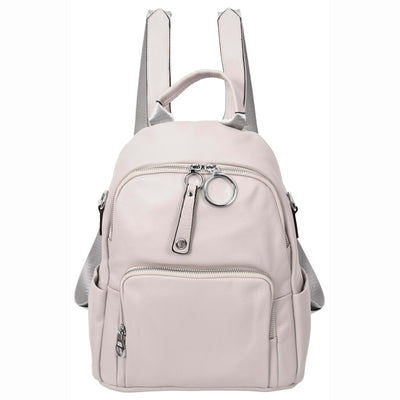 Women's Real Leather Casual Backpack Eliza Grey ( Min Order From 10/Pcs )