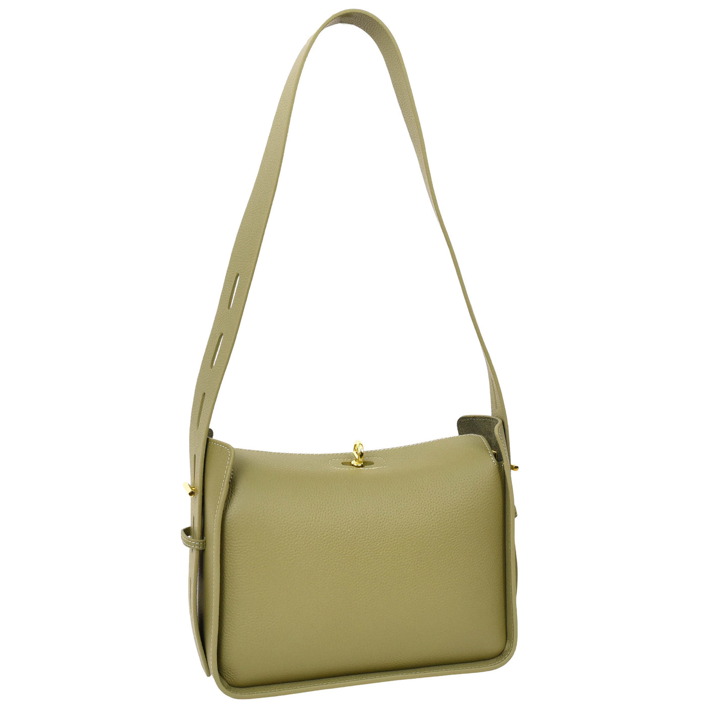 Women's Real Leather Classic Shoulder Bag Penelope OLIVE ( Min Order From 10/Pcs )
