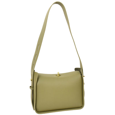 Women's Real Leather Classic Shoulder Bag Penelope OLIVE ( Min Order From 10/Pcs )