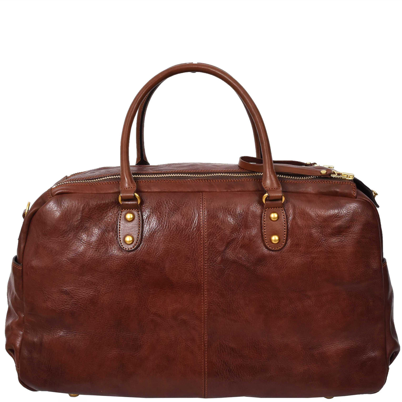 Genuine Leather Large Size Holdall Travel Duffle Bag  TALBOT Brown (Min Order From 10Pcs)