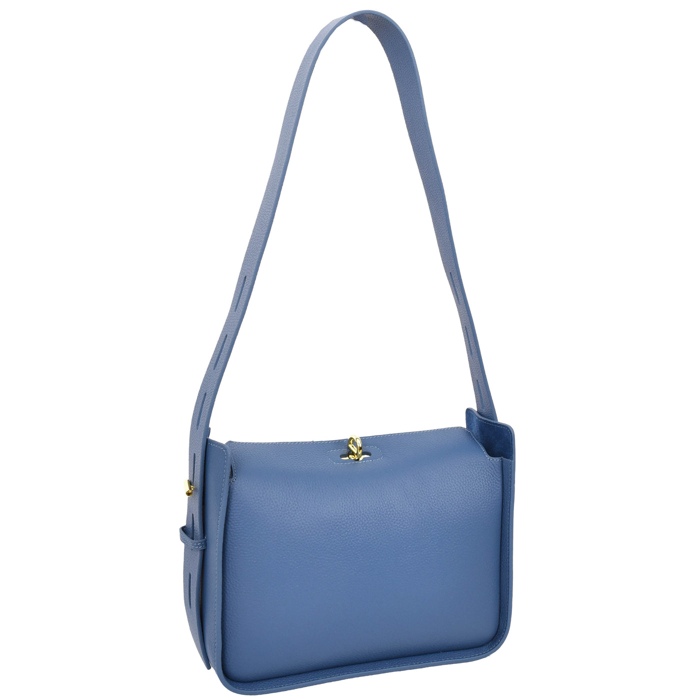 Women's Real Leather Classic Shoulder Bag Penelope Blue ( Min Order From 10/Pcs )