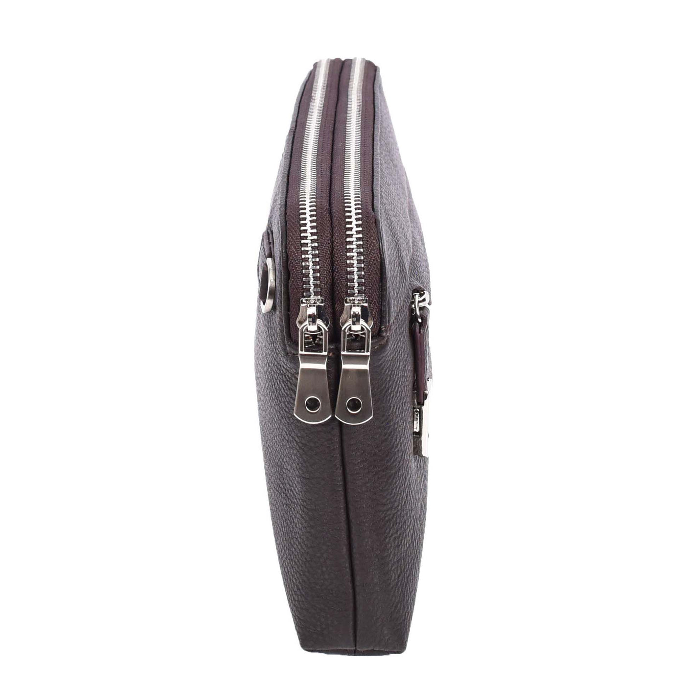 Real Leather Pouch Wrist Bag Stirling Brown ( Min Order From 10/Pcs