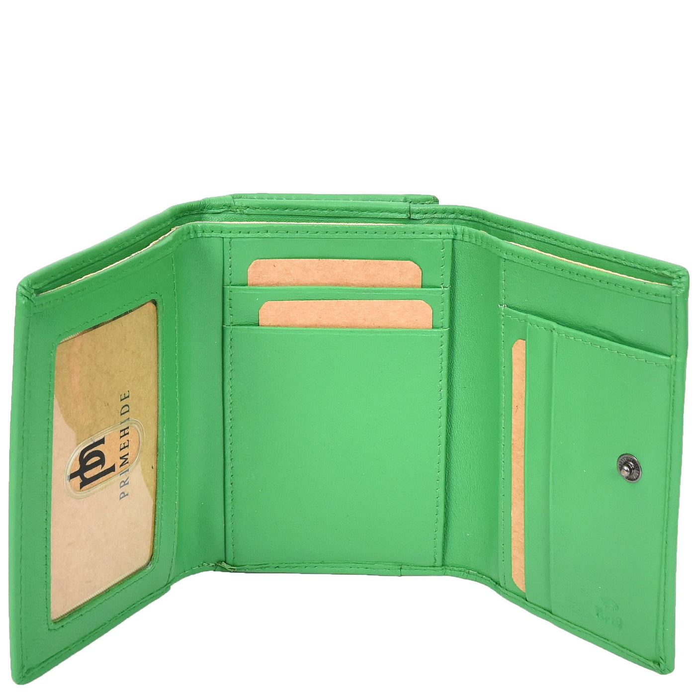 Women's Leather Trifold Metal Frame Purse Small Ravenna  (Min Order From 20Pcs)