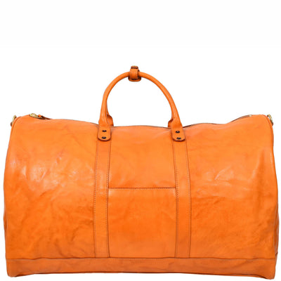 Travel Duffle Bag Genuine Vegetable Leather Large Holdall HOL712 Tan (Min Order From 10Pcs)