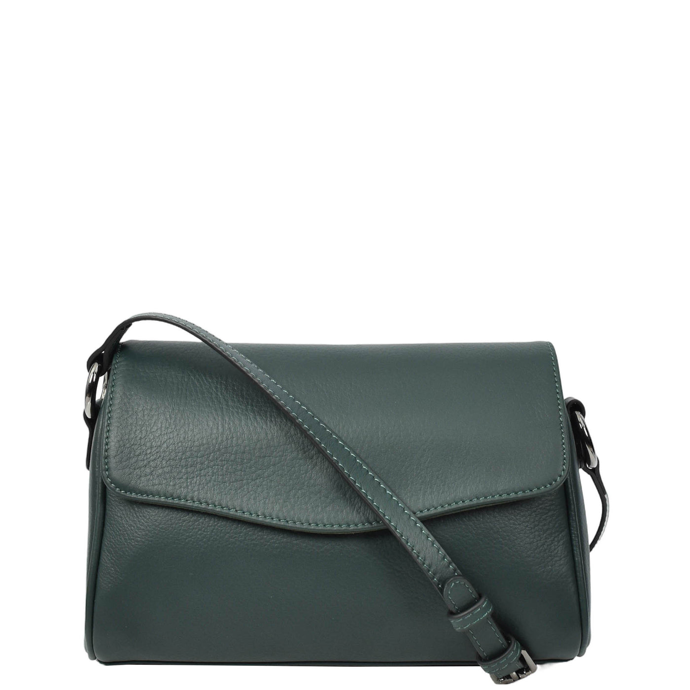 Womens Real Leather Cross Body Bag Small Organiser Classic Style Colette Green (Min Order From 10Pcs)