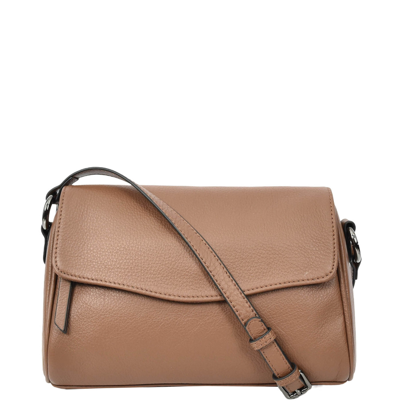 Womens Real Leather Cross Body Bag Small Organiser Classic Style Colette Brown (Min Order From 10Pcs)