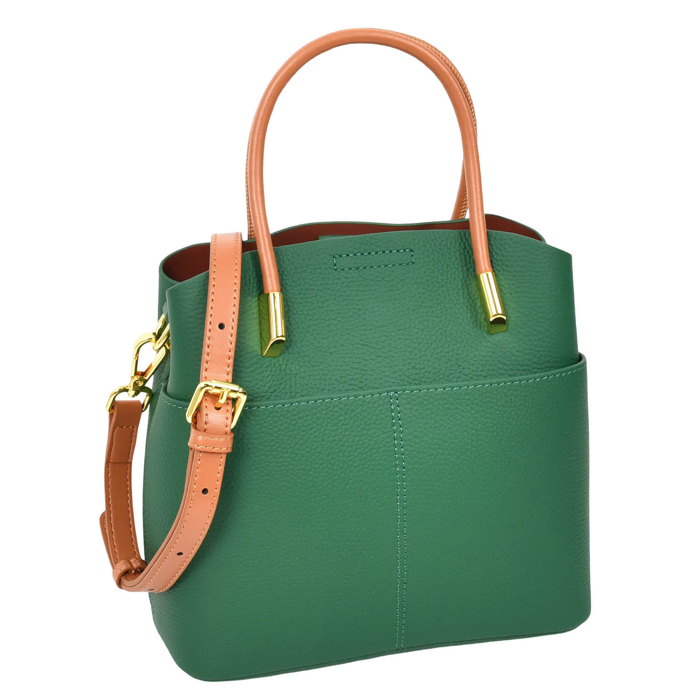 Women's Leather Top Handle Bag Ella Green (Min Order From 10Pcs)