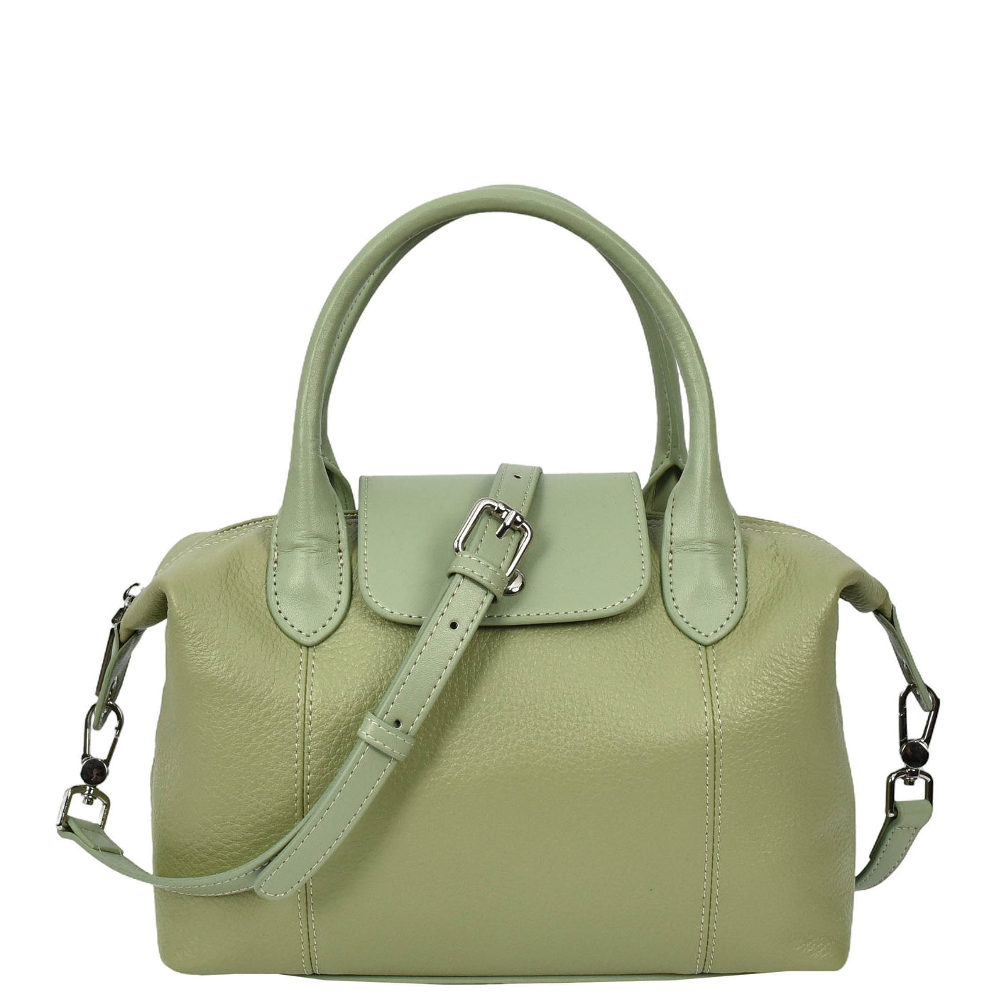 Women's Real Leather Handbag Small Top-Handle Tote Style Quinn Mint Green (Min Order From 10Pcs)