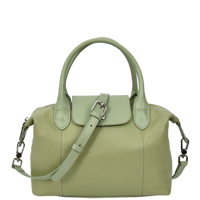 Women's Real Leather Handbag Small Top-Handle Tote Style Quinn Mint Green (Min Order From 10Pcs)