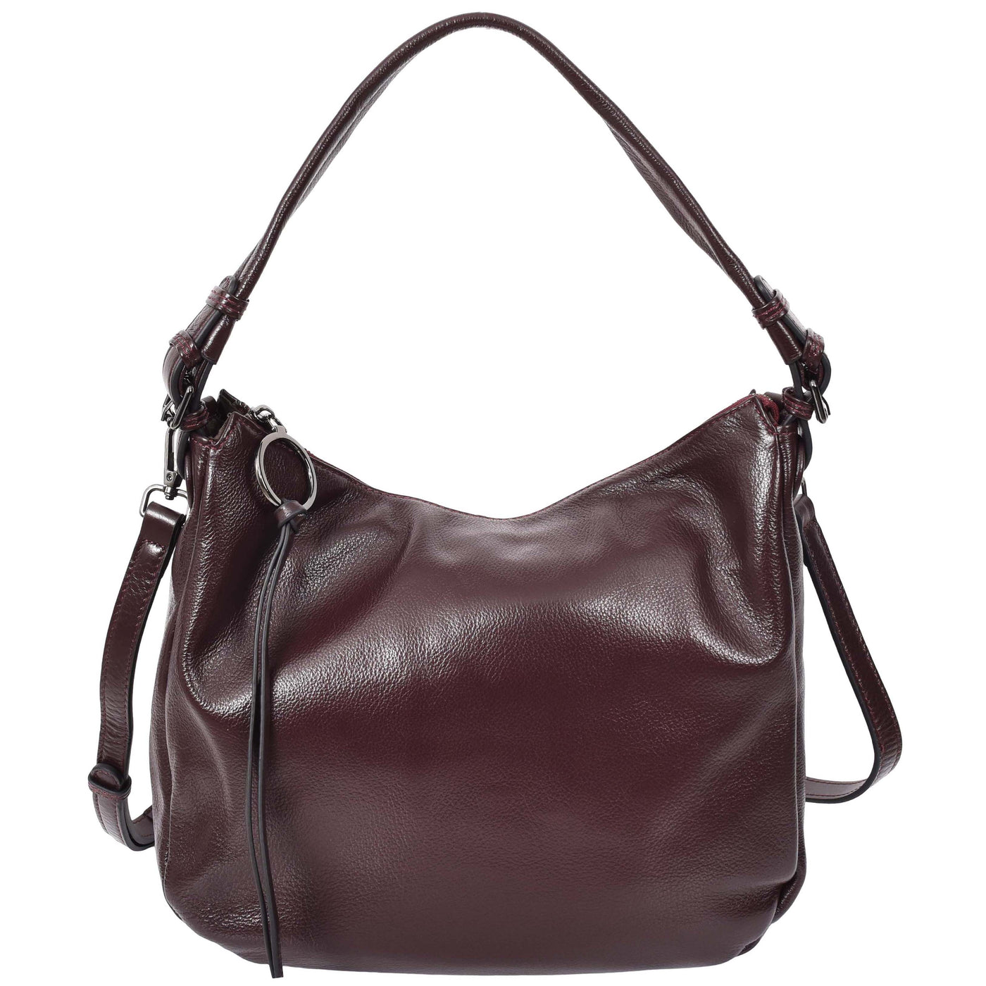 Women's Real Leather Hobo Style Handbag Diana PURPLE ( Min Order From 10/Pcs )