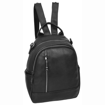 Women's Real Leather Casual Backpack Victoria Black ( Min Order From 10/Pcs )