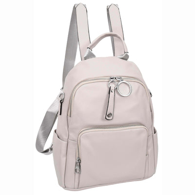 Women's Real Leather Casual Backpack Eliza Grey ( Min Order From 10/Pcs )