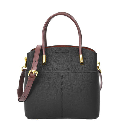Women's Leather Top Handle Bag Ella Black (Min Order From 10Pcs)