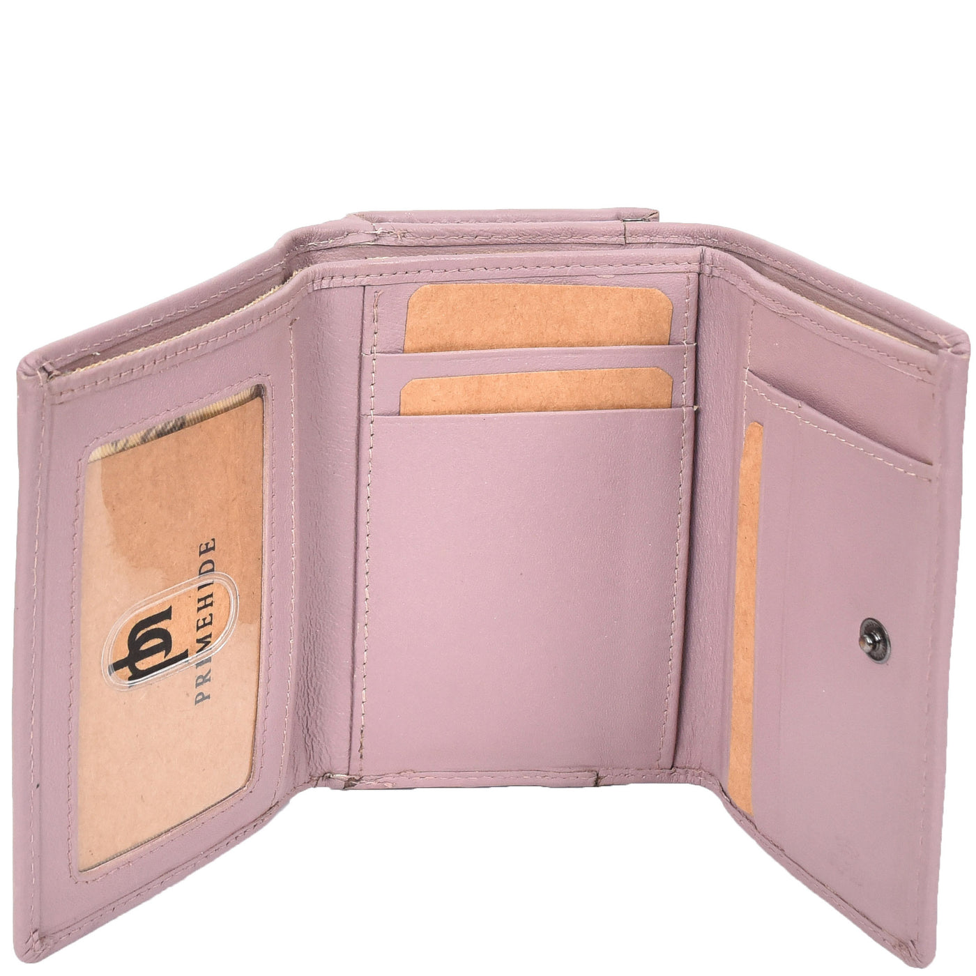 Women's Leather Trifold Metal Frame Purse Small Ravenna  (Min Order From 20Pcs)
