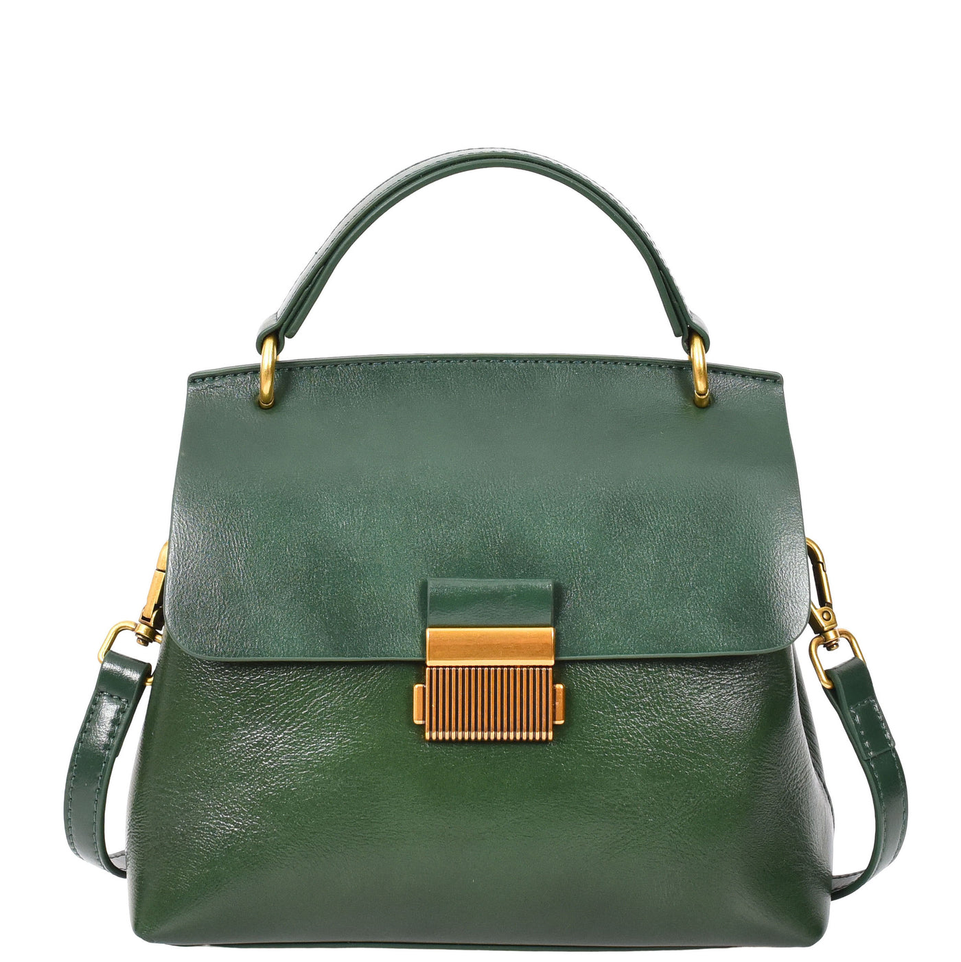 Womens Real Leather Small Handbag Gabriella Green (Min Order From 10Pcs)
