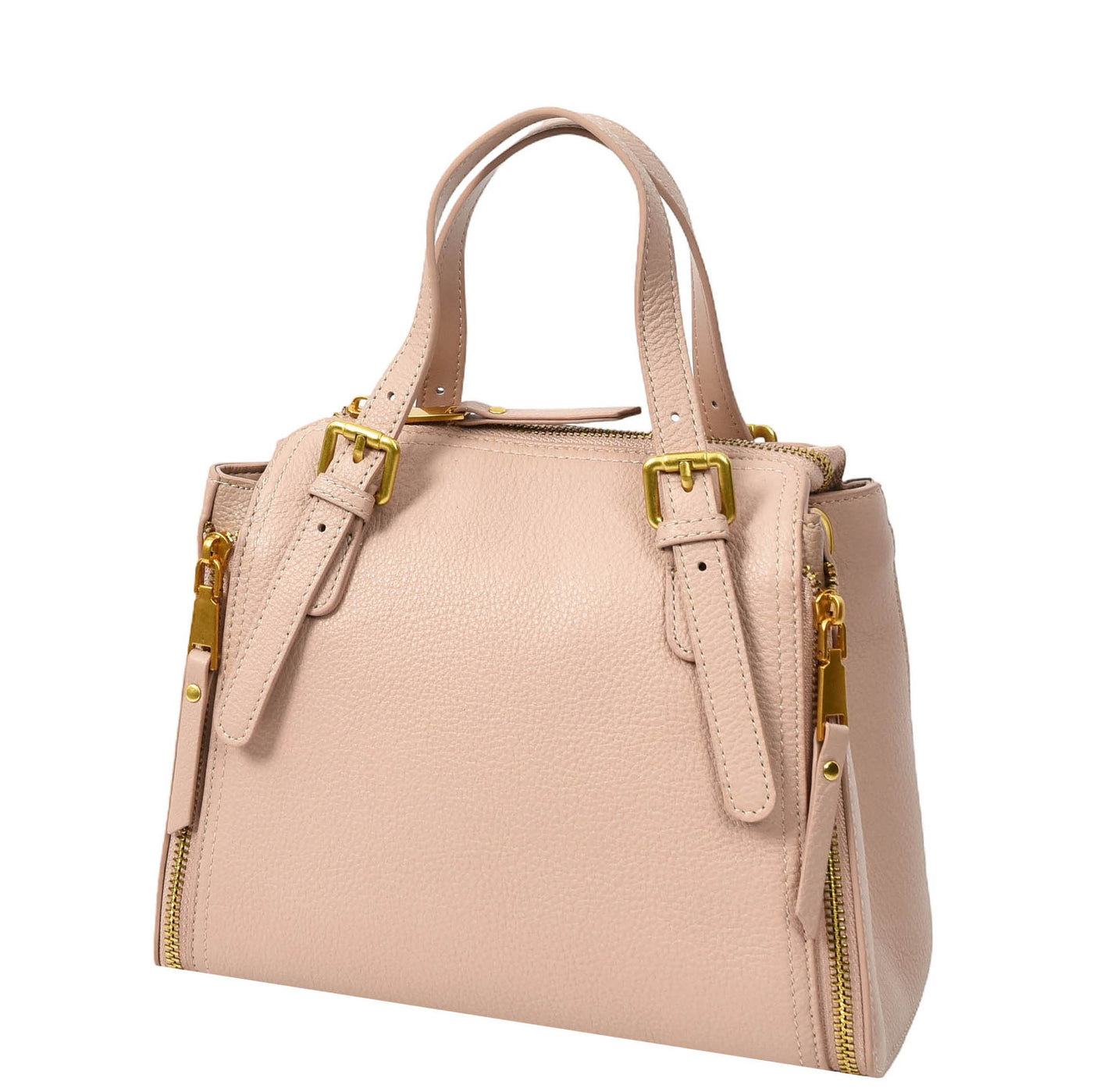 Womens Real Leather Handbag Small Size Top-Handle Style Juniper Pink (Min Order From 10Pcs)