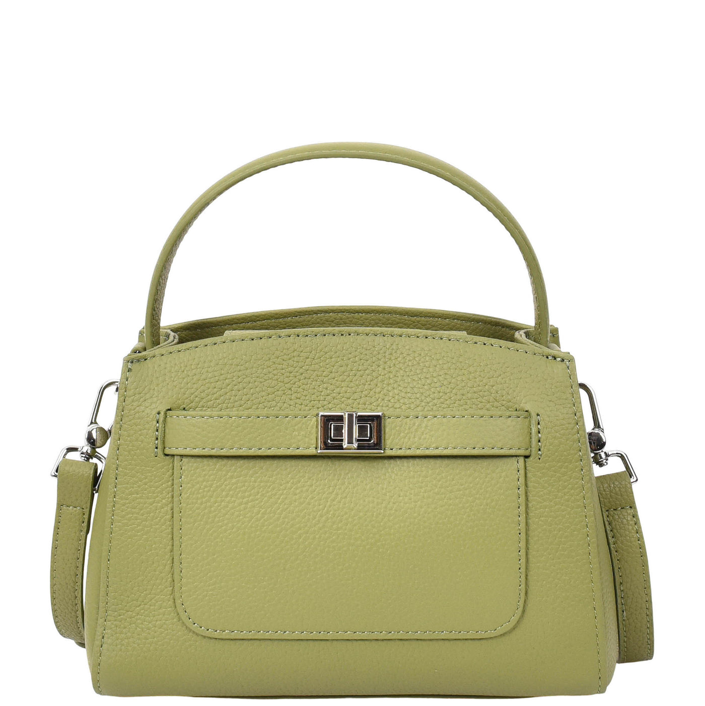 Women's Leather Top Handle Small Bag Lydia  Olive  ( Min Order From 10/Pcs )