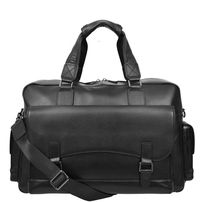 Leather Holdall Mid Size Weekend Bag Kensington Black (Min Order From 10Pcs)