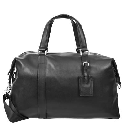 Real Leather Holdall Large Size Travel Weekend Organiser Bag Tunis Black (Min Order From 10Pcs)