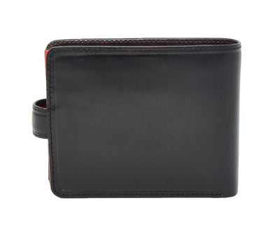 Mens Premium Leather Two Tone Wallet Hobart Black ( Min Order From 20/Pcs }
