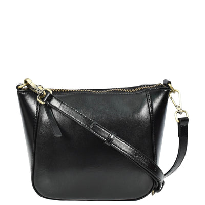 Women's Real Leather Cross Body Bag Small Size Sling Pouch Catherine Black (Min Order From 10Pcs)