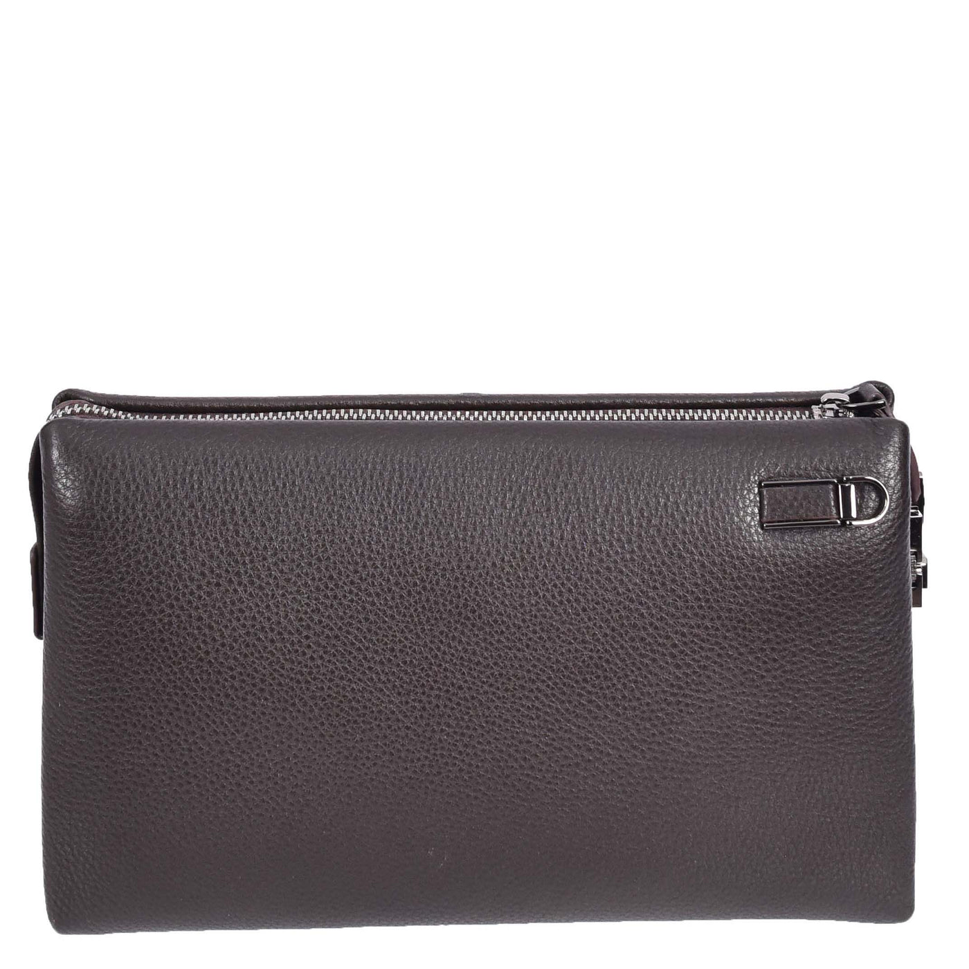 Real Leather Lockable Wrist Bag Thames Brown ( Min Order From 10/Pcs )